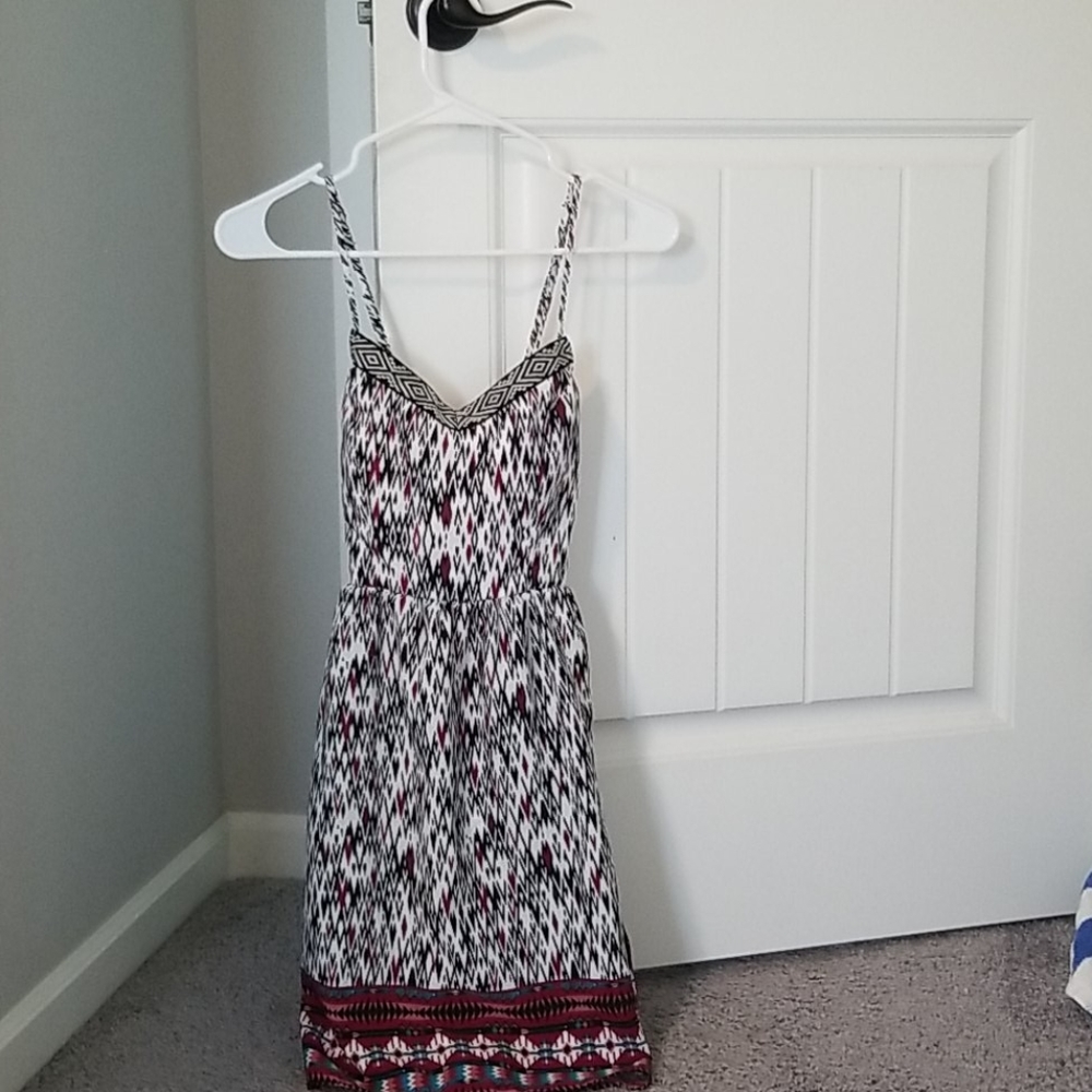 Print midi/mini dress
